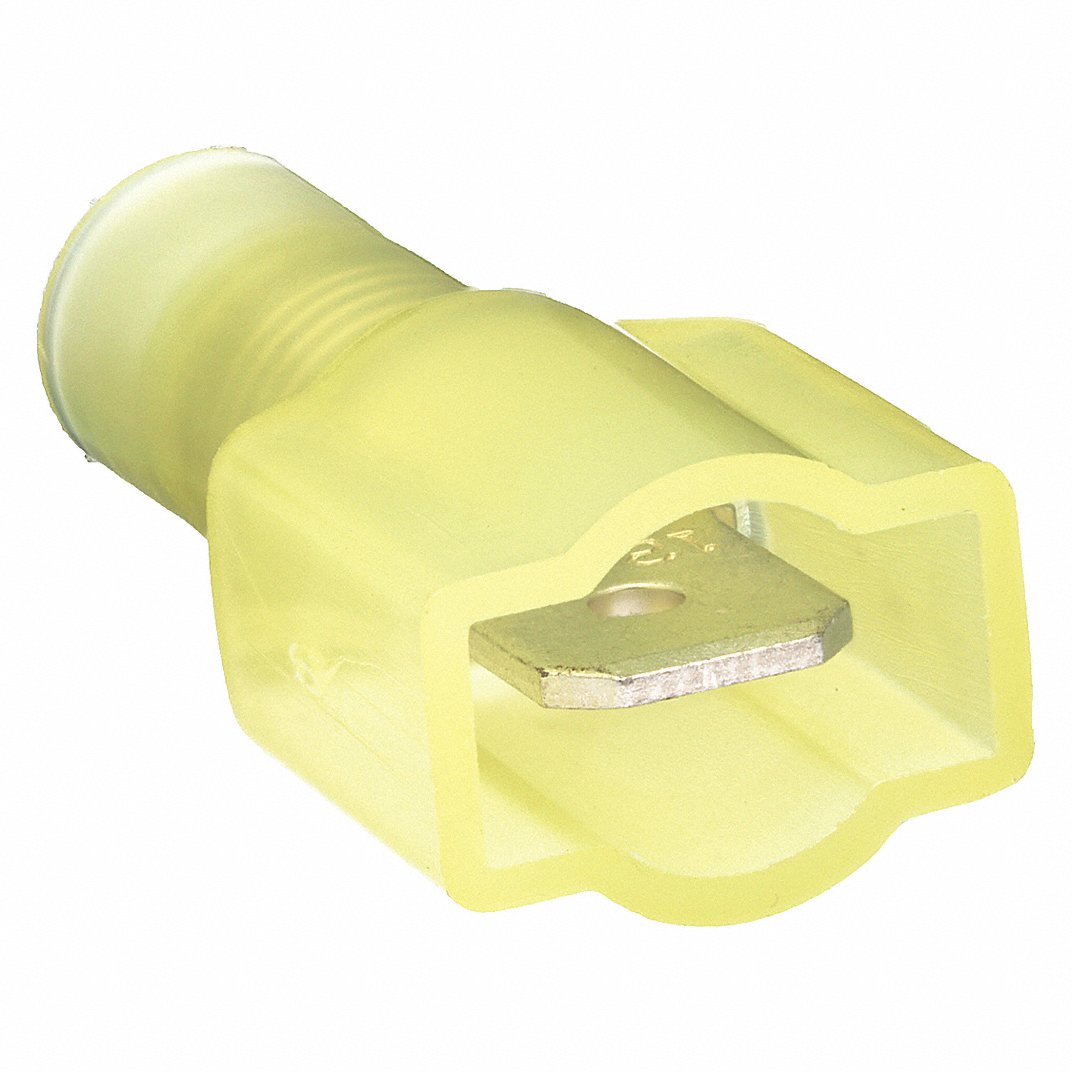 MALE QUICK DISCONNECT TERMINALS - NYLON FULLY INSULATED - 12-10GA - .250"