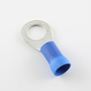 RING TERMINALS, NYLON INSULATED, 6GA, 1/4"
