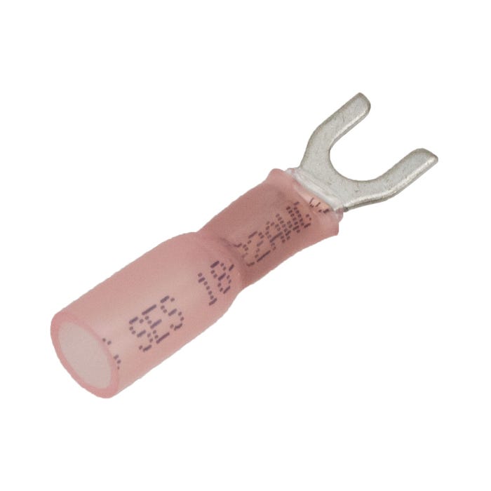 SPADE TERMINALS - 22-18GA - #10 - HEAT SHRINK
