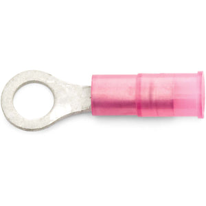 RING TERMINALS, NYLON INSULATED, 22-18GA, 1/4"