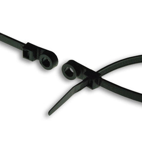 7 inch Cable Tie wraps  with Ring Black 50lbs (Pkg of 100)