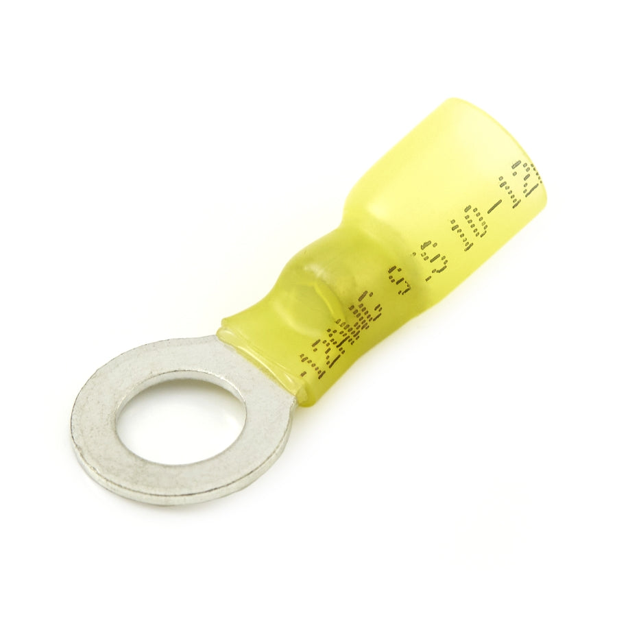 RING TERMINALS - 12-10GA - 1/4" - HEAT SHRINK